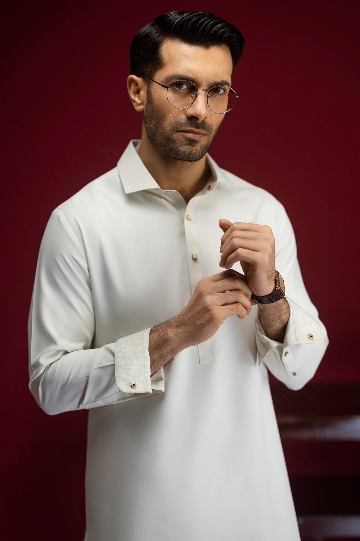 HOMBURG - CREAM BLENDED EXCLUSIVE KAMEEZ SHALWAR