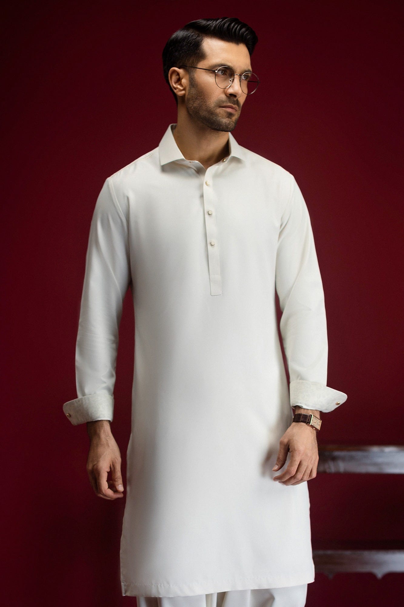 HOMBURG - CREAM BLENDED EXCLUSIVE KAMEEZ SHALWAR
