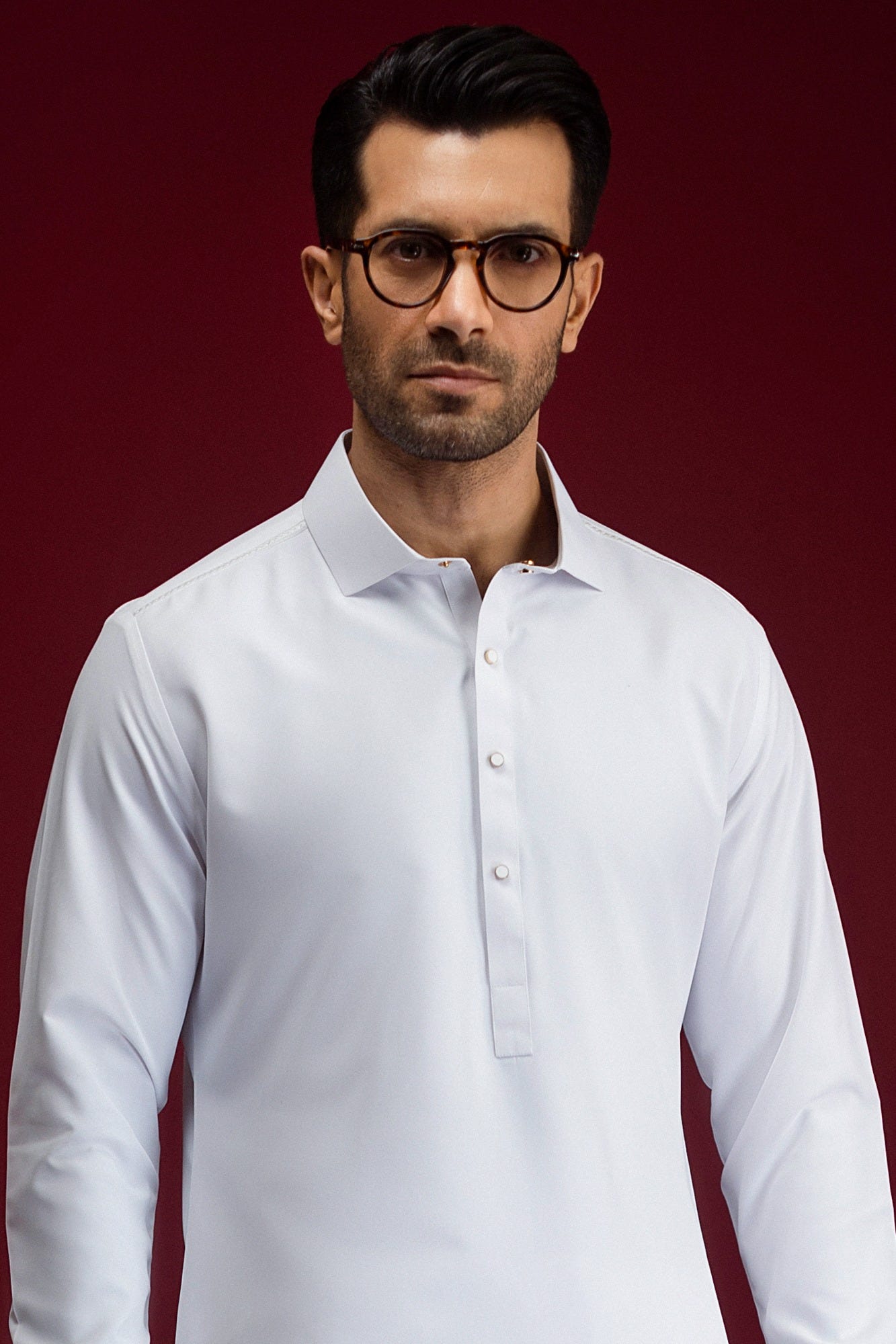 HOMBURG - WHITE BLENDED EXCLUSIVE KAMEEZ SHALWAR