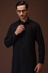 FLINT - BLACK BLENDED KAMEEZ SHALWAR