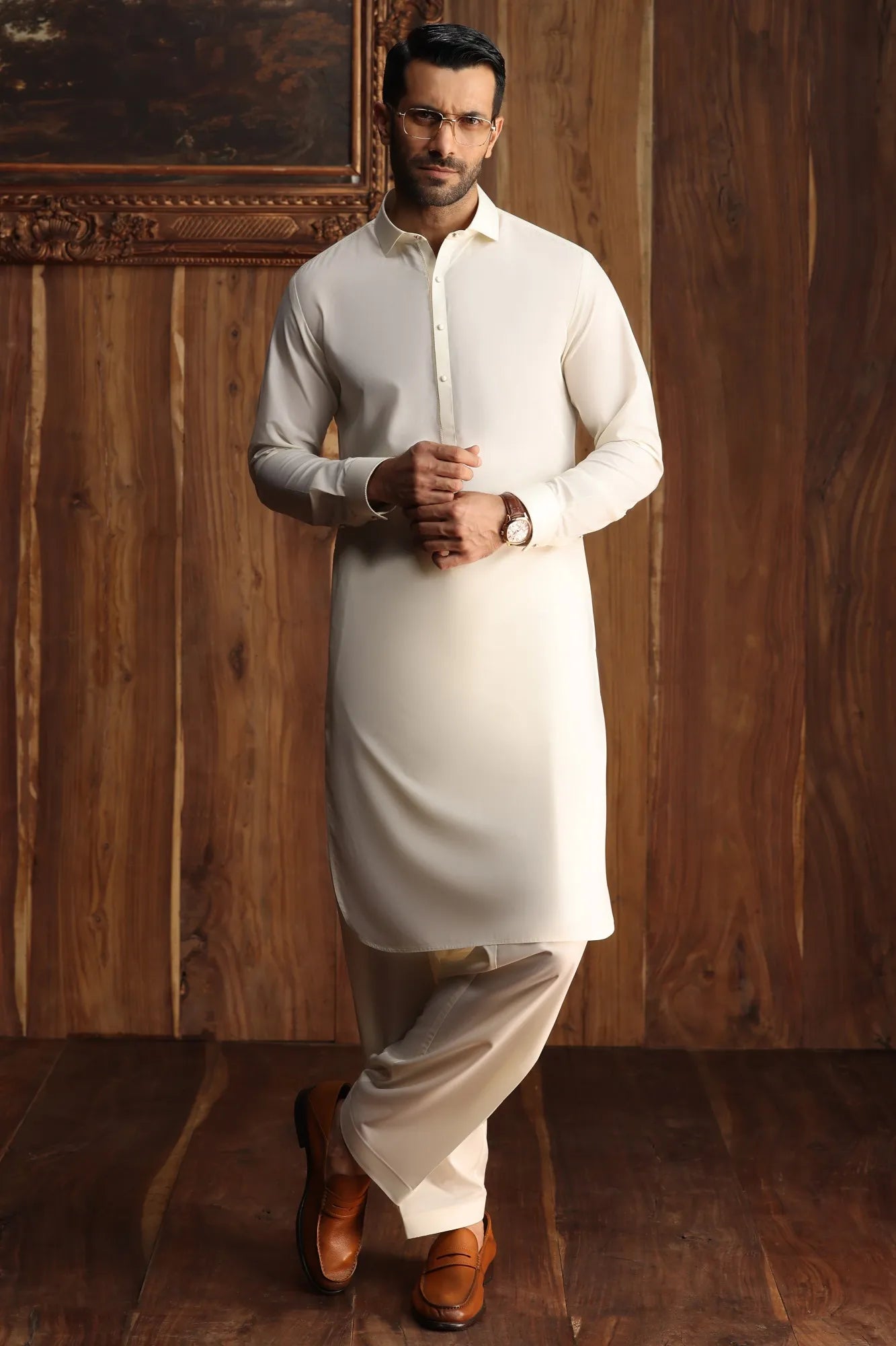 HELIFAX - CREAM EXCLUSIVE KAMEEZ SHALWAR