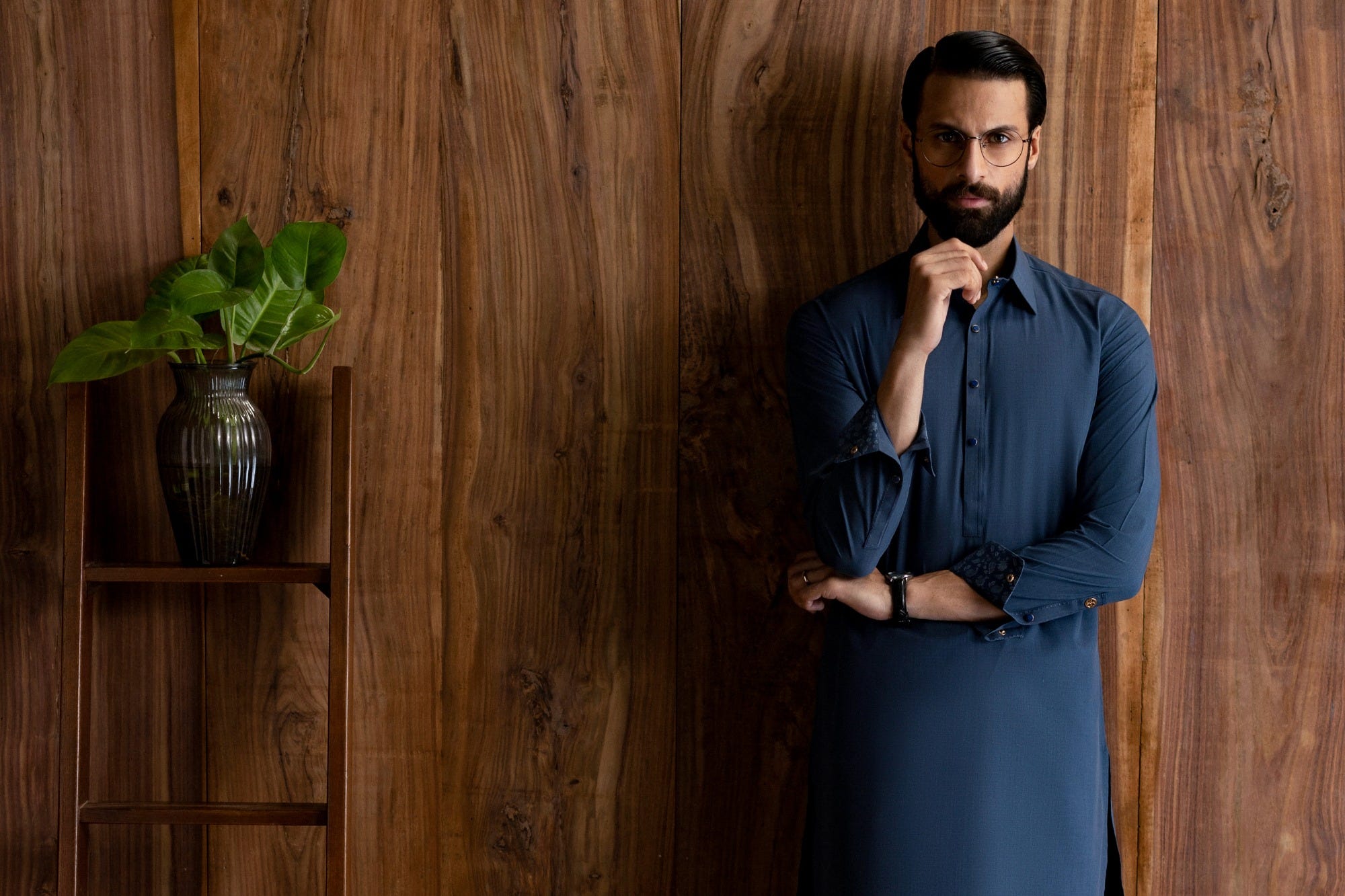 SAINT LUCIA - MARLED BLUE EXCLUSIVE KAMEEZ SHALWAR