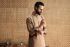 HAARLEM - KHAKI EXCLUSIVE KAMEEZ SHALWAR