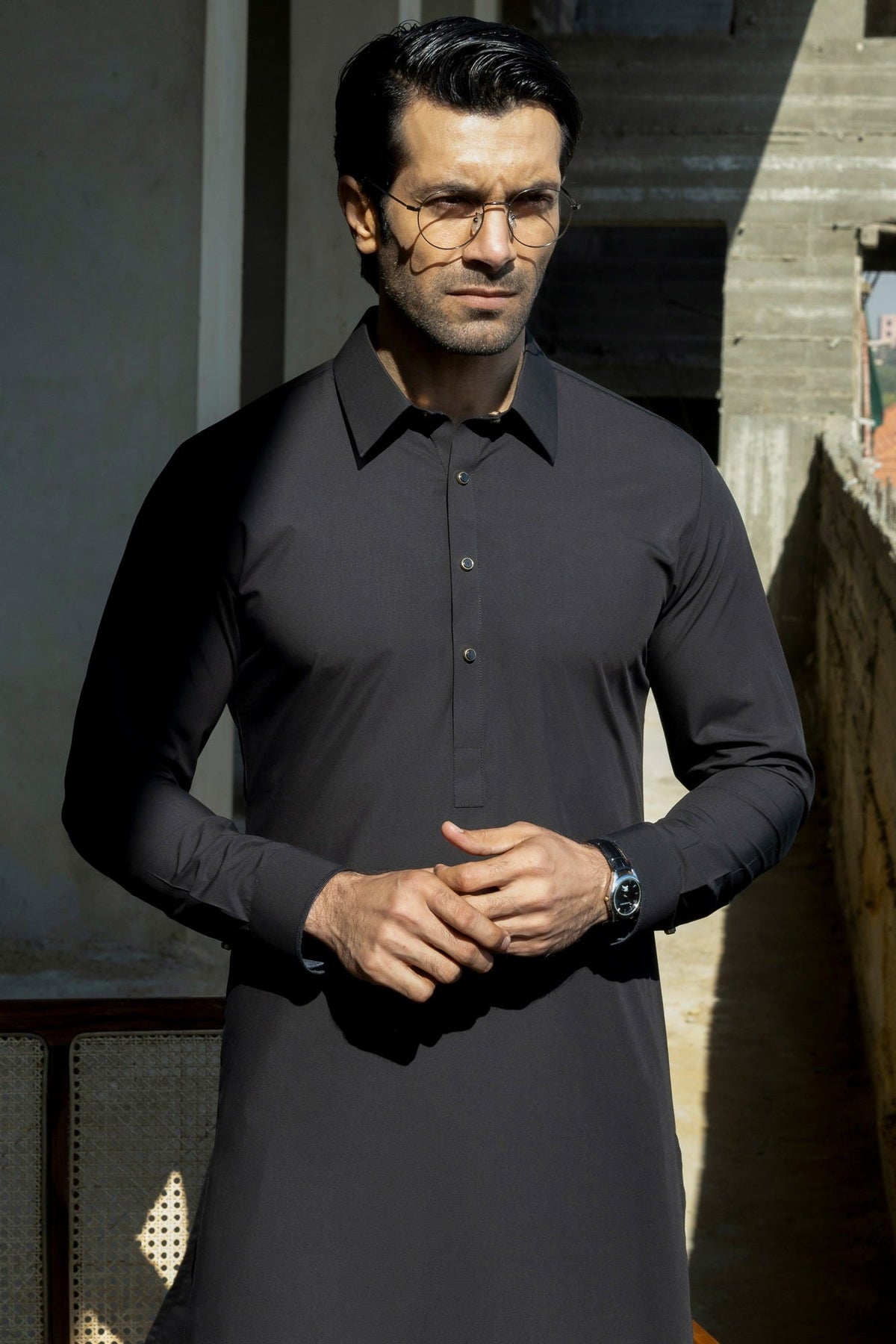 SANTA COLOMA - BLACK EXCLUSIVE KAMEEZ SHALWAR