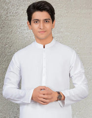 WHITE BLENDED KAMEEZ SHALWAR | JTKS-A-40223-R13-AP