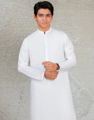 WHITE BLENDED KAMEEZ SHALWAR | JTKS-A-40223-R13-AP