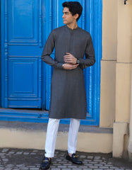 DENIM GREY COTTON KURTA PAJAMA | JJKP-S-40236