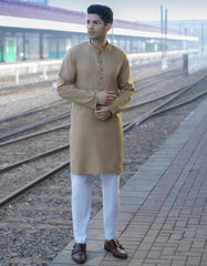 BEIGE COTTON KURTA | JJK-S-40250