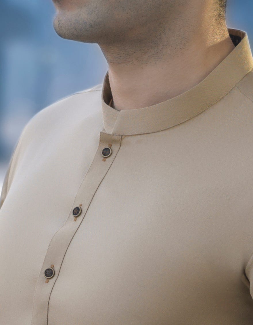 BEIGE COTTON KURTA | JJK-S-40250