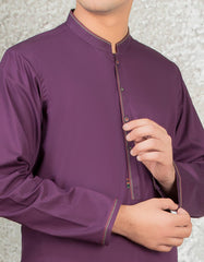 DEEP PURPLE COTTON KURTA | JTK-S-40252