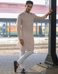 TEA PINK COTTON KURTA | JJK-S-40255