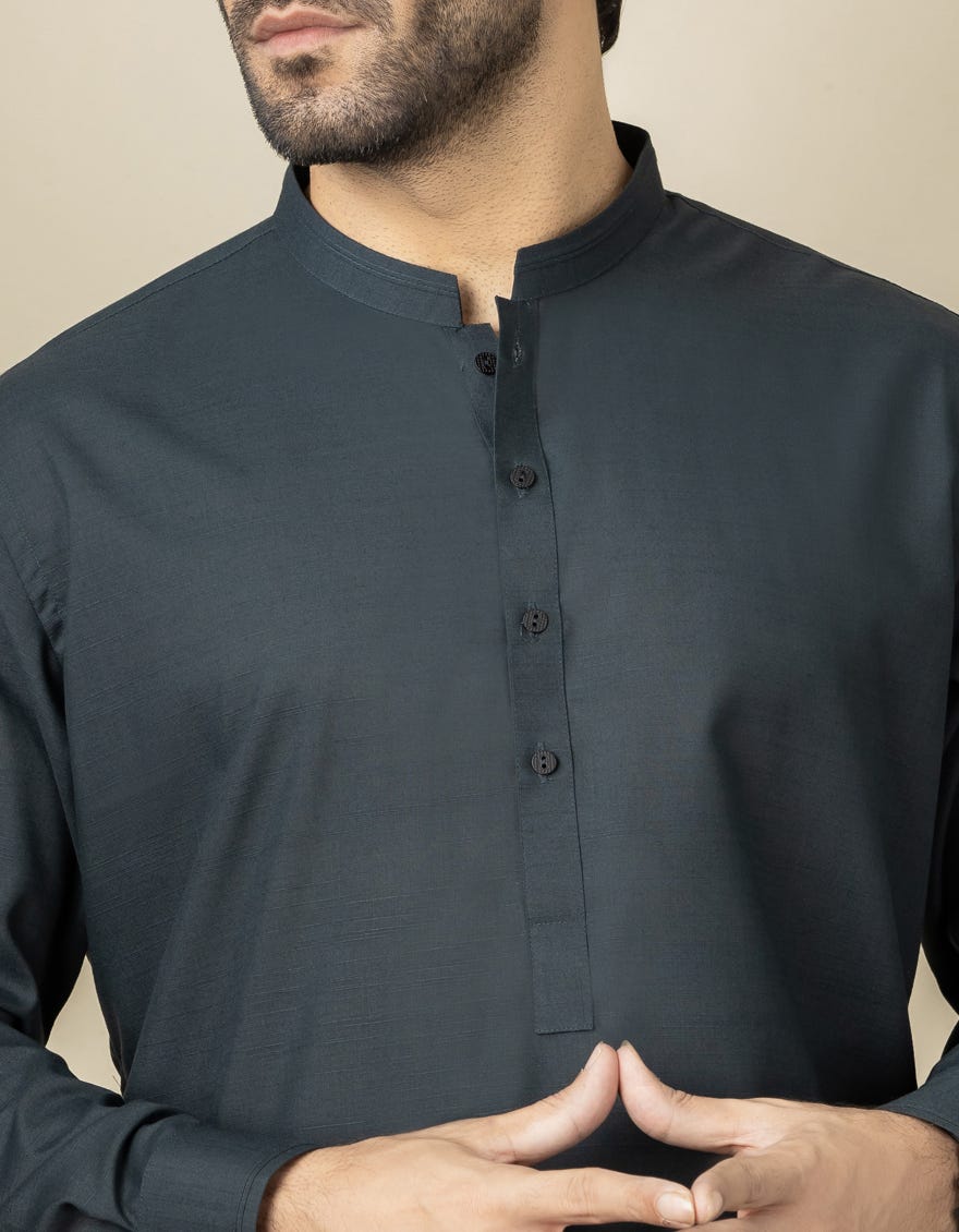 DEEP GREEN BLENDED KAMEEZ SHALWAR | JJKS-S-40261