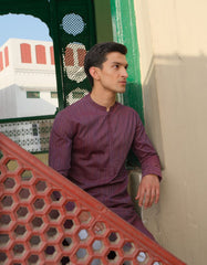 MULTI PLUM COTTON KURTA | JJK-A-40285
