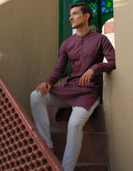 MULTI PLUM COTTON KURTA | JJK-A-40285