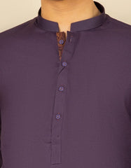 DEEP PURPLE BLENDED KURTA | JTK-A-40291