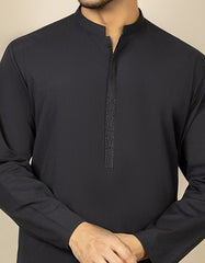 BLACK COTTON KURTA | JJK-S-40295