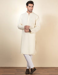 CREAM COTTON KURTA | JJK-S-40296