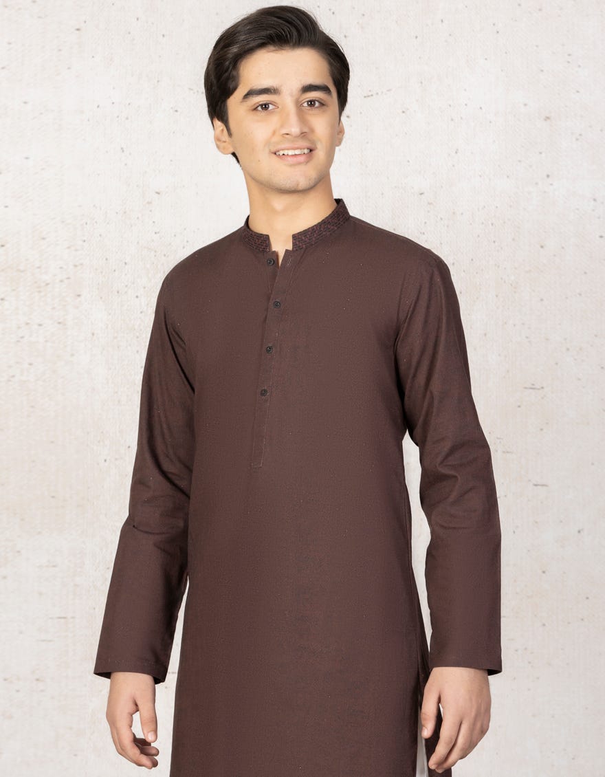 MAROON COTTON KURTA | JTK-A-41085