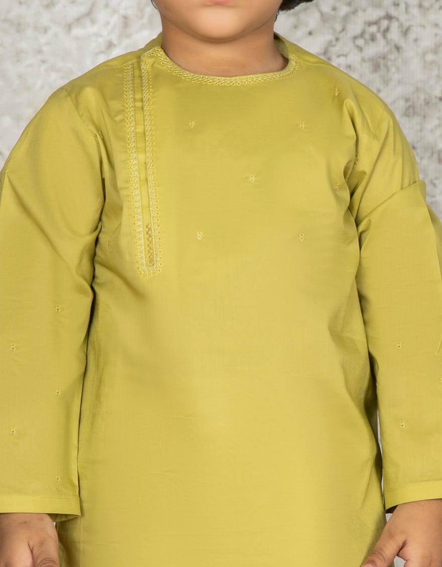 GREEN COTTON KURTA | JCK-S-41104