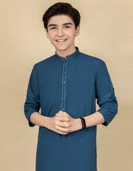 DULL BLUE BLENDED KAMEEZ SHALWAR | JCKS-S-41109