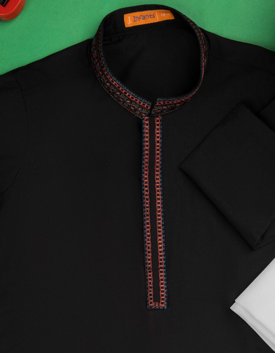 BLACK BLENDED KAMEEZ SHALWAR | JJIKS-S-41111