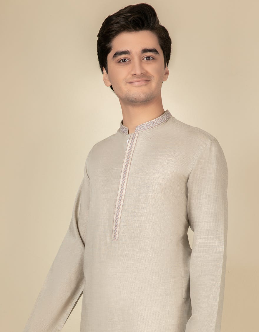 SAND COTTON KURTA | JTK-S-41127