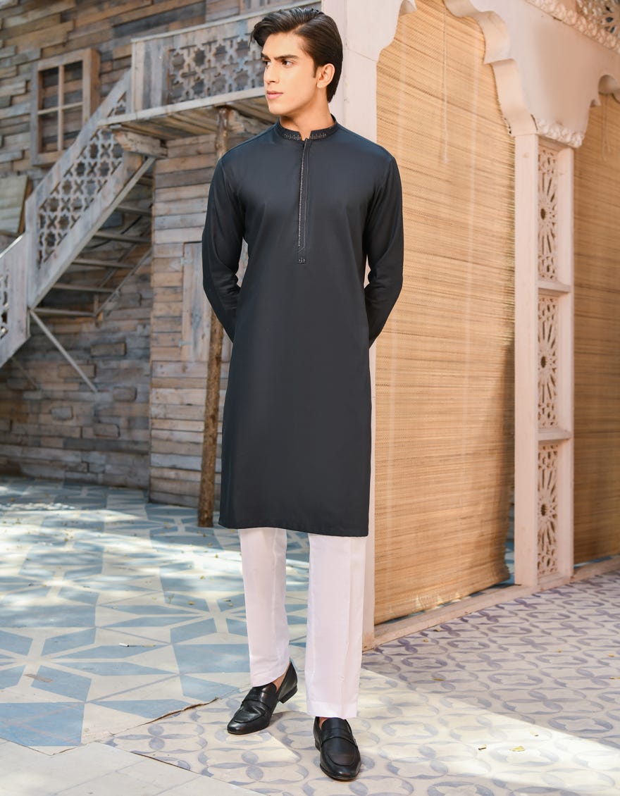 DEEP GREEN COTTON KURTA | JTK-S-41128
