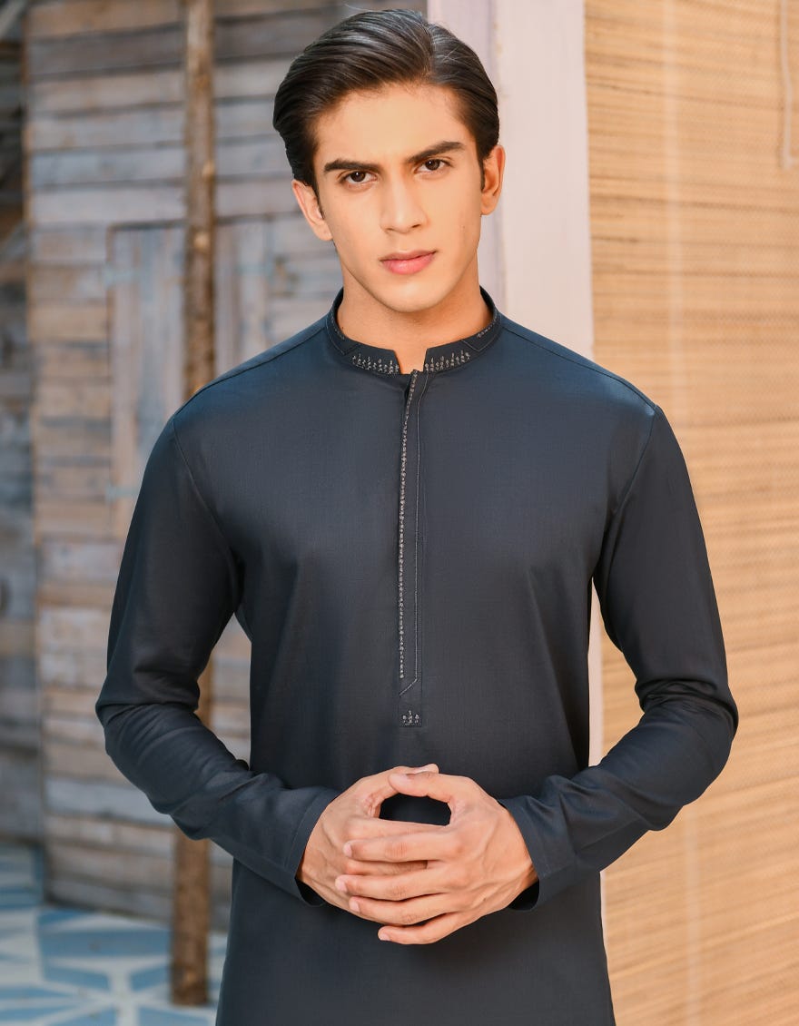 DEEP GREEN COTTON KURTA | JTK-S-41128
