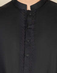 BLACK COTTON KURTA | JTK-S-41134