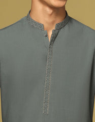 DULL GREEN BLENDED KAMEEZ SHALWAR | JTKS-S-41160