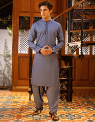 BLUE BLENDED KAMEEZ SHALWAR | JTKS-S-41162