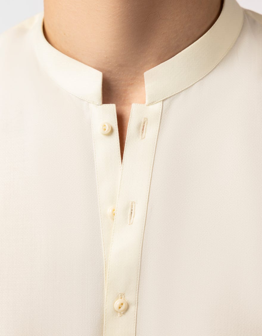 CREAM CASUAL KURTA TROUSERS