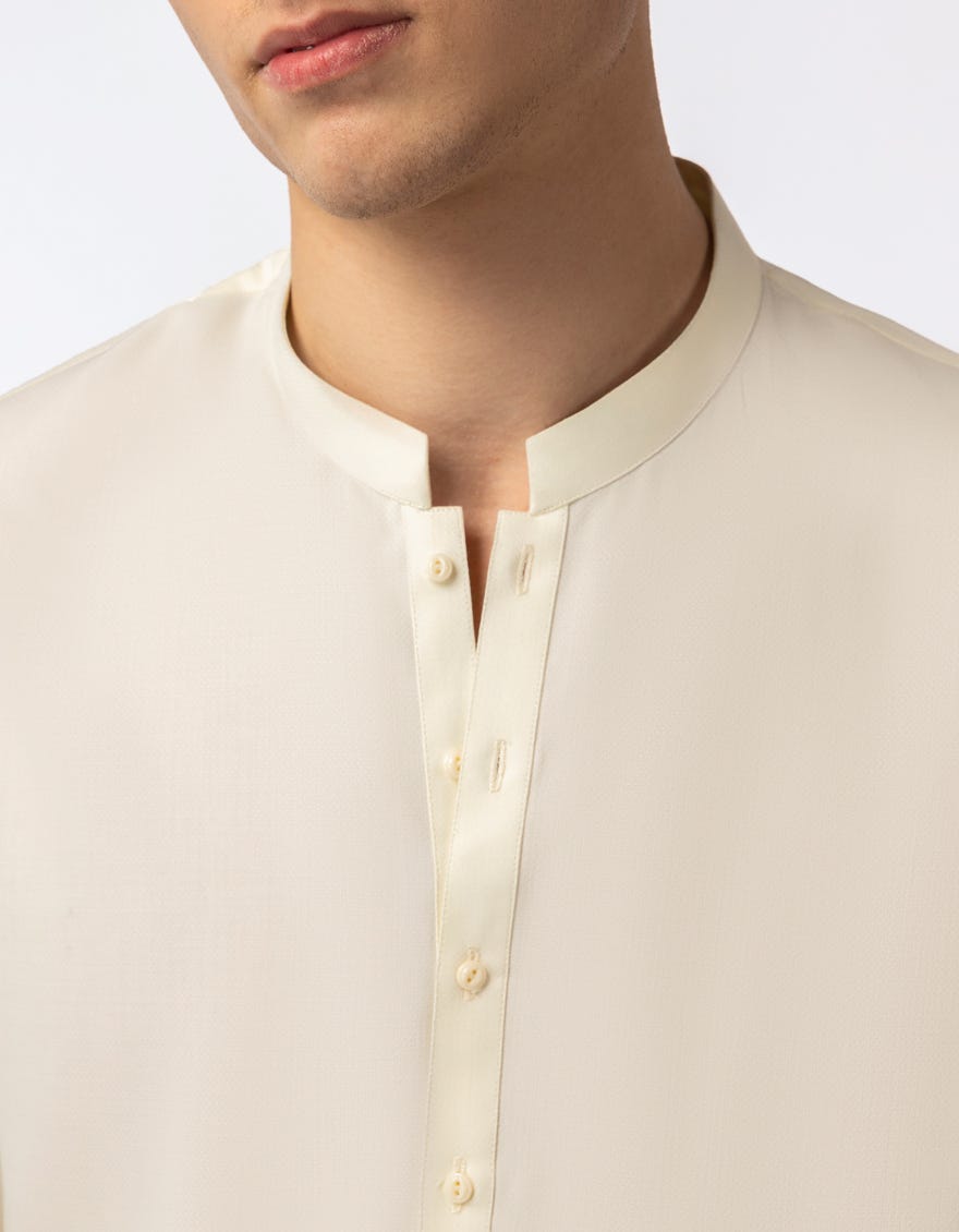 CREAM CASUAL KURTA TROUSERS