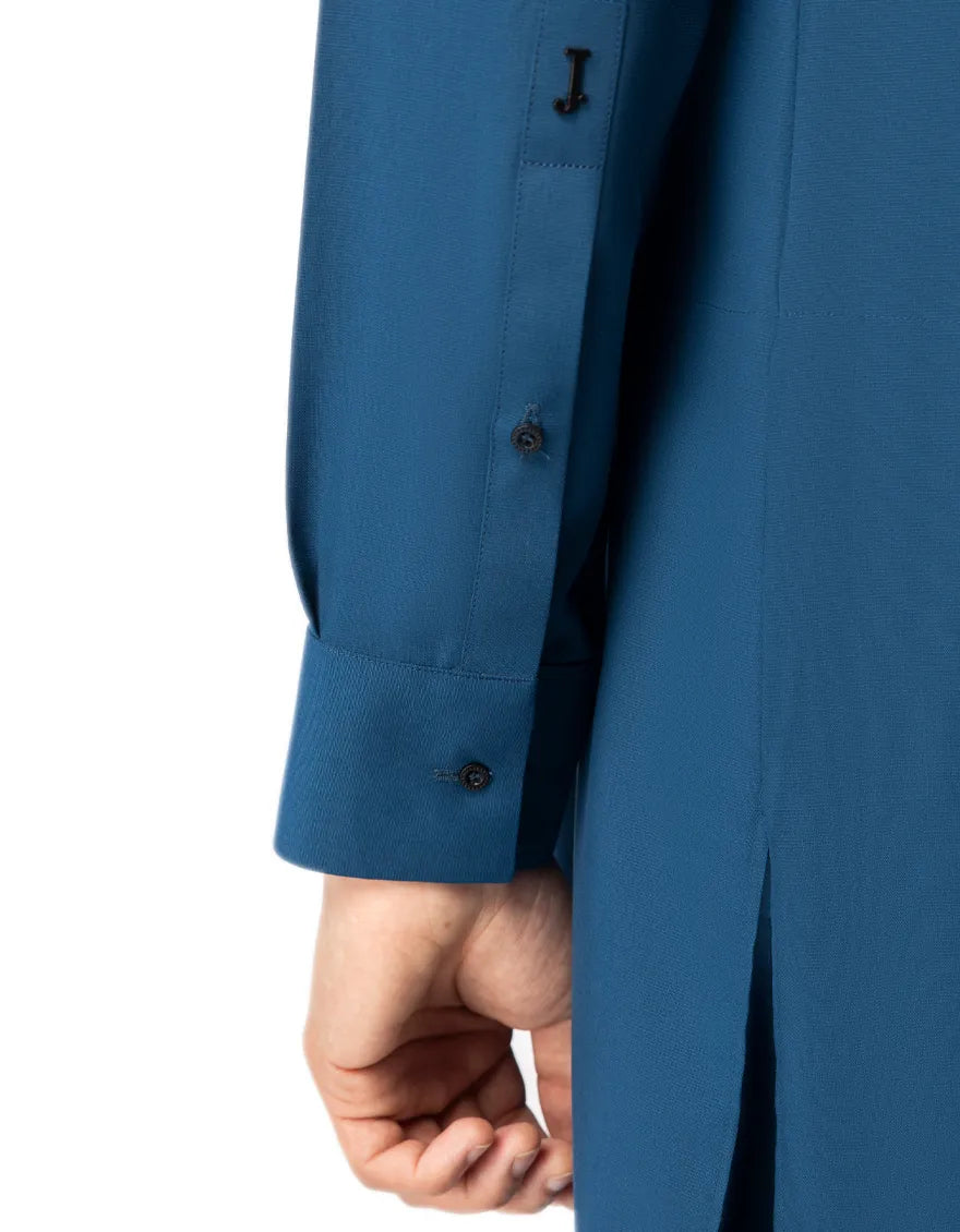 BLUE SEMI-FORMAL KAMEEZ SHALWAR
