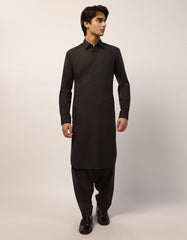DEEP BROWN CASUAL KAMEEZ SHALWAR