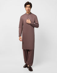 BROWN PLAIN KURTA TROUSERS