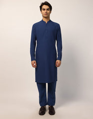BLUE SEMI-FORMAL KAMEEZ SHALWAR