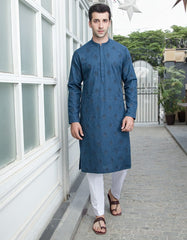 DARK NAVY COTTON KURTA | JJK-A-42206