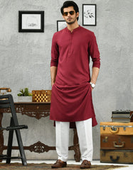 MAROON BLENDED KURTA | JJK-A-42288