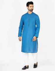 BLUE COTTON KURTA | JJK-S-42313