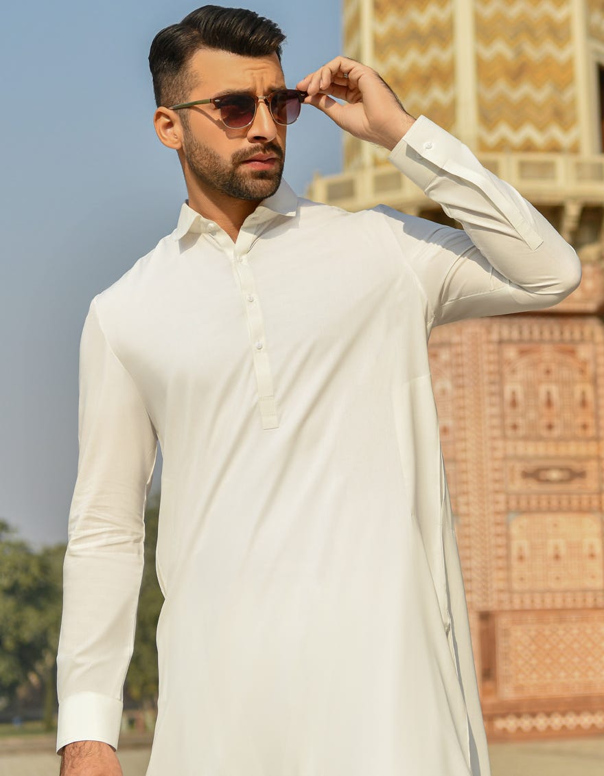 OFF WHITE KAMEEZ SHALWAR | JJKS-42321