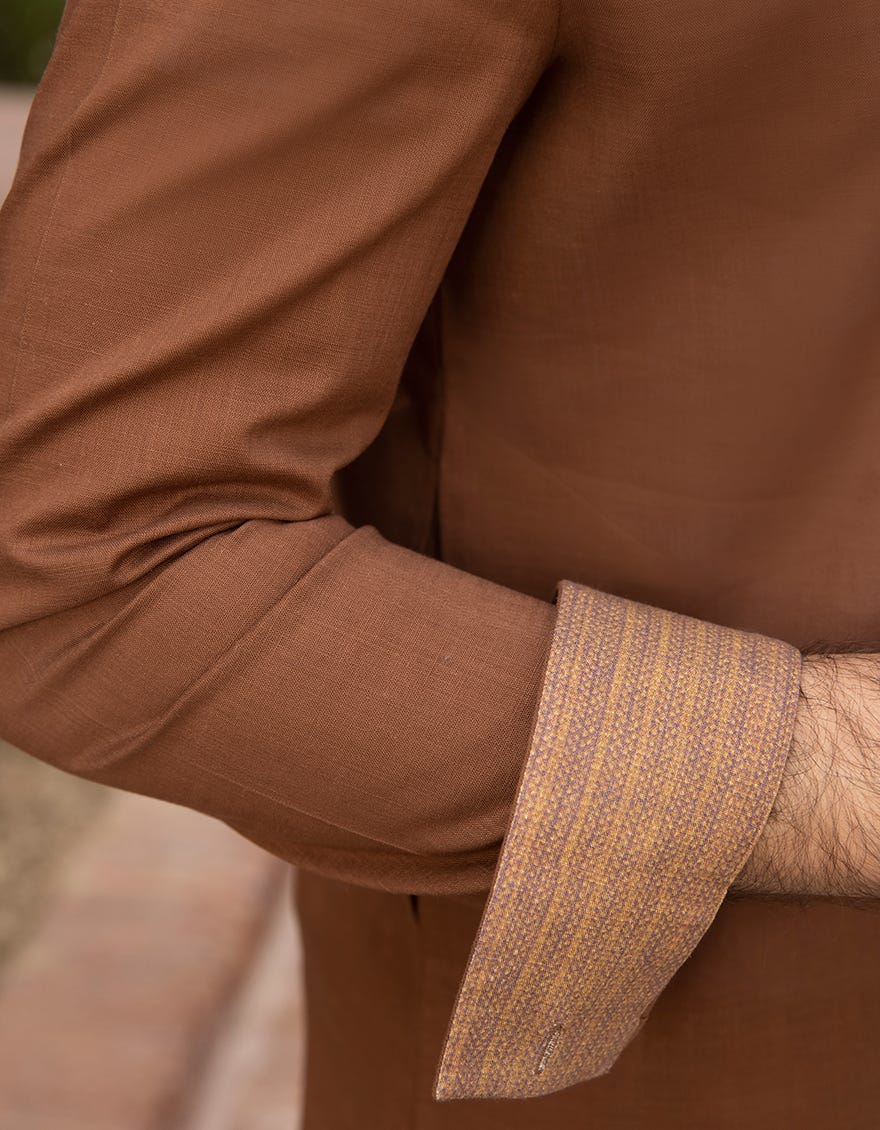 BROWN KAMEEZ SHALWAR | JJKS-A-42335