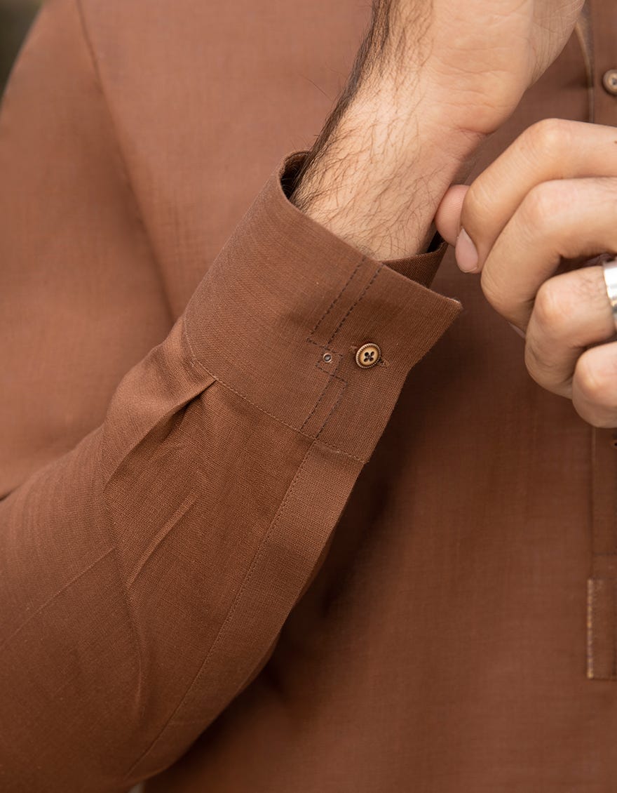 BROWN KAMEEZ SHALWAR | JJKS-A-42335