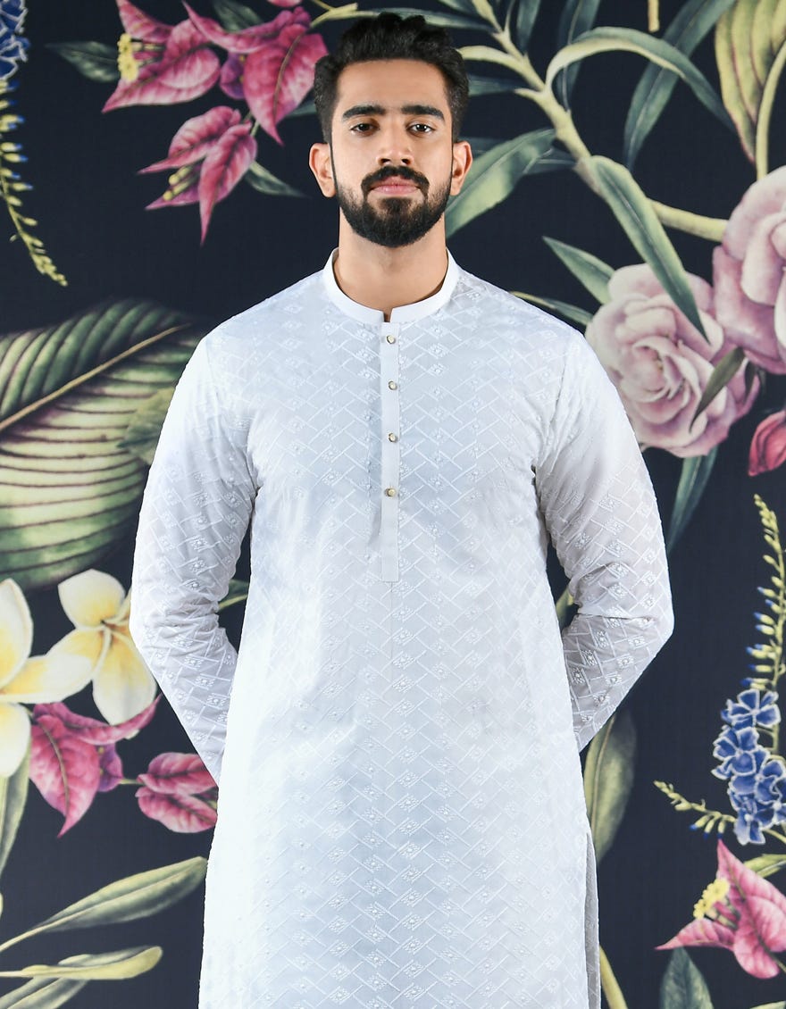WHITE KURTA | JJK-A-42338