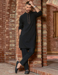 BLACK BLENDED SPECIAL KURTA | JJK-SP-42346