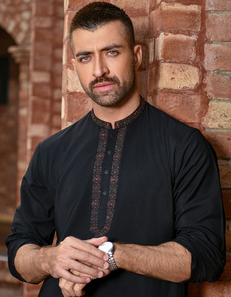 BLACK BLENDED SPECIAL KURTA | JJK-SP-42346