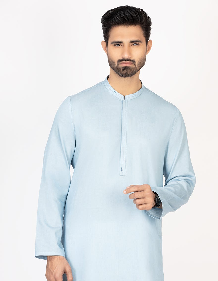 BLUE COTTON KURTA | JJK-A-42365