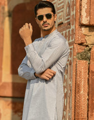 GREY KURTA PAJAMA | JJKP-A-42377