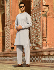 GREY KURTA PAJAMA | JJKP-A-42377