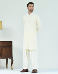 CREAM BLENDED KAMEEZ SHALWAR | JJKS-A-42388